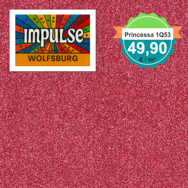 Vorwerk Teppichboden PRINCESSA 1Q53 rot – edler Polyamid-Velours für Wohnbereiche